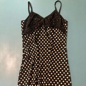 Black & White Polka Dot Nightie or Sexy Slip Dress